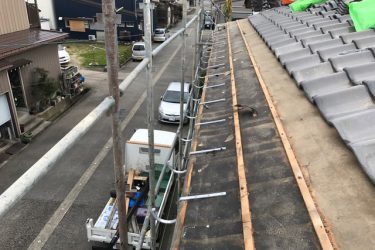 雨樋工事　棟積み直し工事